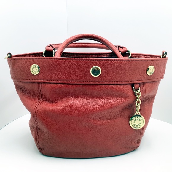 {Tommy Hilfiger} Red Leather Tote - Picture 8 of 8